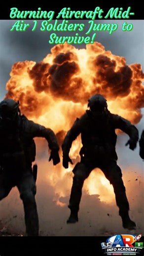 Soldiers Jump From Burning Aircraft Mid-Air #military #survival #shorts