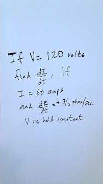 Rate of Change of Current (V = IR)