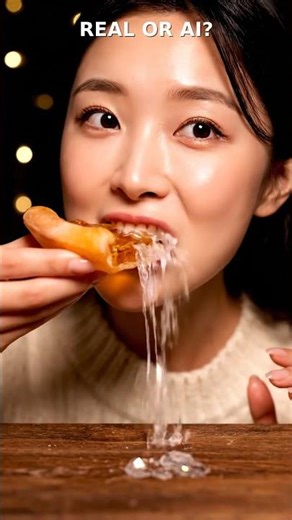 Eating Crystal Cheese Pull Pizza 🍕✨ ASMR Real or AI? #Shorts