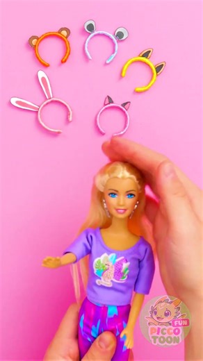 Barbie's Headband Extravaganza: Craft Your Own Style! 🎀✨ #Reverse