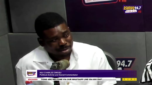 Galamsey is now a national emergency; let us stop stop the fine english, window dressing and confront it head-on as a country. We are joking and mortgaging our future for nothing - REV CHARLES OWUSU Watch the live stream here https://www.youtube.com/live/f1Hw5hBGBfk?si=3jqrToYbpG2rVhZI #Ekosiisen | Asempa 94.7 FM