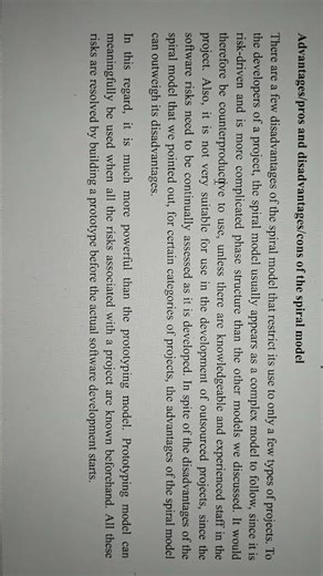 advantages and disadvantages of spiral model