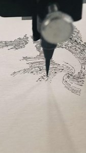 Testing some brush work with the @idrawpenplotter and watered down sumi ink. Looking at experimenting with Gcode to explore options with z depth, potentially creating a more hand drawn feel. @jim_a_g This is Pep BTW. Or at least it would have been if this had come out as I intended! 😅 #idrawpenplotter #plotter #plotterart #plotterbrush #sumiink #gcode #inkscape #pepguardiola #mcfc | IDraw Pen Plotter By UUNA TEK