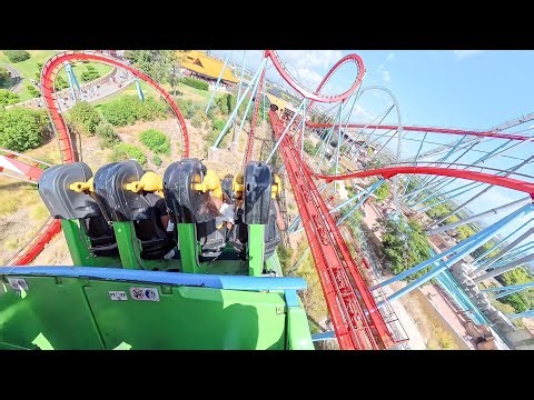 Dragon Khan On-Ride POV | It Goes Upside Down 8 Times!