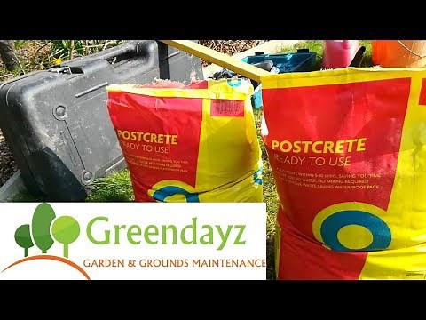 Fence Post Repair Using Concrete Spur