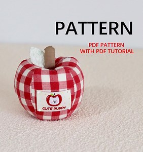 Sewing patten: Apple  (PDF pattern & tutorial )