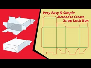 Easiest Method to Create 100% Perfect Snap Lock Box Packaging / Die Cut / Template