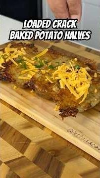 Loaded CRACK Baked Potato Halves 🤯 Crispy, Cheesy & Addictive!