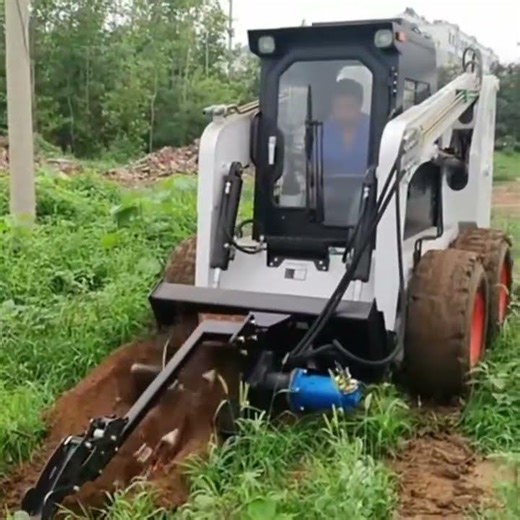 MYZG/SDZG Track Skid Steer Loader + Trencher: Dig Precise Trenches on Rough Terrain—Power