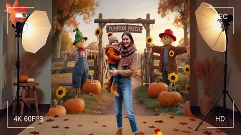 Fall Photography Background Autumn Harvest Pumpkin Patch Backdrop Countryside Thanksgiving Outdoor Party Supplies Photo Studio Photography Props