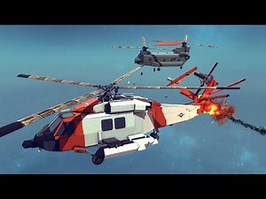 Helicopters Shot Down by Guided Missiles #18 | Besiege