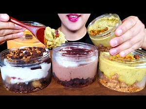 ASMR 크리미 푸딩*황초코 오레오치즈케이크 돼지바 초코우유 피스타치오 디저트 먹방🍮PUDDING *CHOCOLATE CREAM CAKE, OREO DESSERT MUKBANG