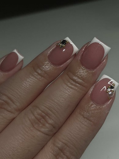 Short Acrylic Nail Tutorial with French Tips