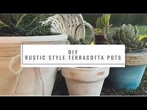 Rustic Style Terracotta Pots Using Chalk Paint