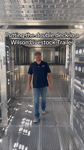 Putting the double deck in a Wilson foreman livestock trailer #wilson #livestock #cattle #farmer