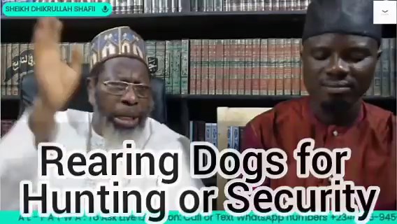 34K views · 611 reactions | Episode 88 Fatwa on rearing Dogs for Hunting and Security, by Shaykh Dhikrullah Shaafi'. You may forward your question(s) to: +234.814.855.0513 (WhatsApp only) For previous episodes of questions and answers on Al-Fatwa, visit: https://www.facebook.com/AlFatwaSheikh | Al-Fatwa with Sheikh | Facebook