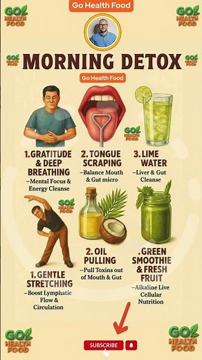 6-Step Morning Detox Routine for Energy☀️ #MorningRoutine #Detox #GutHealth #Wellness #HealthyHabits