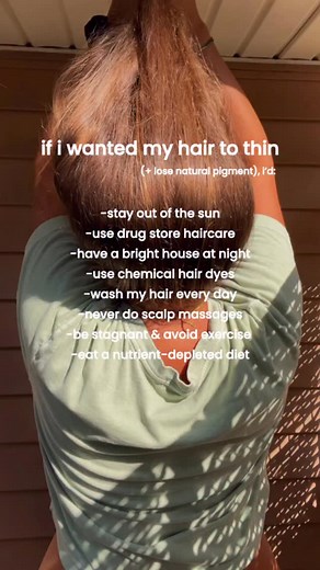 3.3K views · 14 comments |  conversely, i: -prioritize harmonious sun exposure -use only natural hair care (code FEELMOREGOODER will get you 20% off of Morrocco Method natural hair care) -use only amber/red lights after sunset -i don’t dye my hair; if i did, i’d use MM henna -wash my hair 1x a week average -scalp massage daily (the natural rubber scalp massagers by MM are *excellent*) -eat a nutrient dense diet  | Feel More Gooder | Facebook