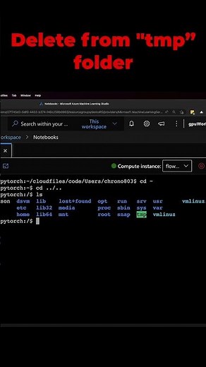 AzureML low disk space fix! #shorts