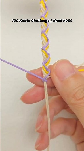 100 Knots Challenge | Knot #006🔥 | Knotting Tutorial Series #shortstutorial #macrameknot #knotting