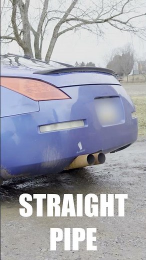 Straight pipe 350z vs Stock exhaust #cars #moddedcars #nissan #nissan350z #dailydriven