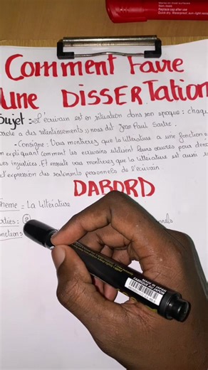 Astuces !! Comment faire une dissertation en français? ##coursenligne##bac##viral##education##dissertation