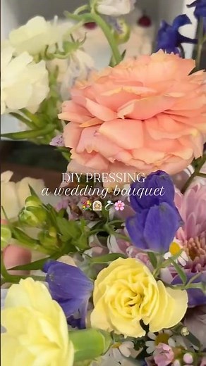 How To Press Wedding Flowers | Wedding Flower Bouquet 💐🌸🌷🌻