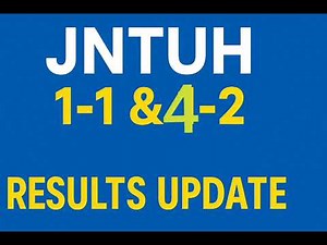 Jntuh BTech Results update 1-1 and 4-2 advanced supply