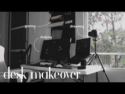 clean desk setup makeover (streamer + youtuber)