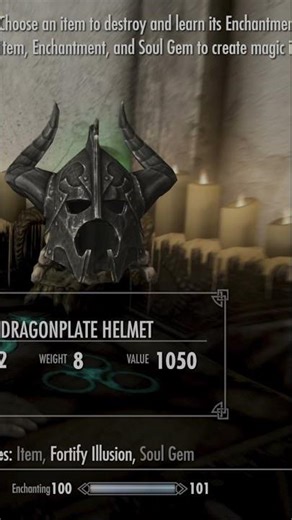 Skyrim Illusion Power Level Trick (FAST XP) #skyrim #youtubeshorts #skyrimglitch