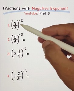 885K views · 18K reactions | Fractions with Negative Exponent and Power of 5‼️ | Prof D | Facebook