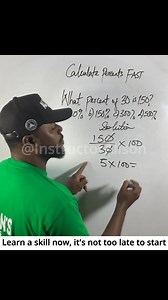 1.7K views · 41 reactions | Calculate percents FAST! Find percentages in seconds | Percentage Problems- Shortcuts & Tricks #math #percentage #mathtricks #mathhacks #instructoralison | Alison Zaccheaus Otuebe | Facebook