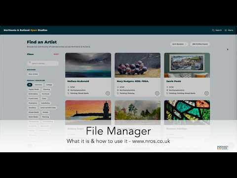 NROS website - How to use File Manager & the Library