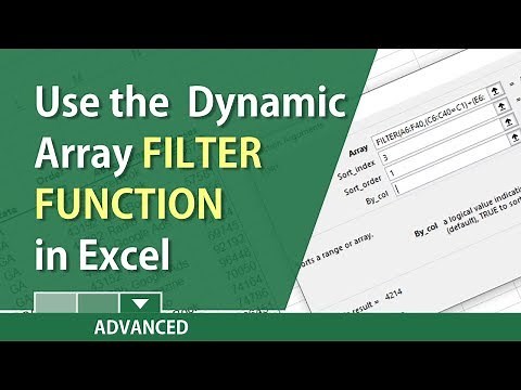 Dynamic Array FILTER Function in Excel by Chris Menard
