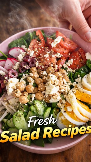 Fresh salad recipes with tuna, chicken, pasta, and Mediterranean flavors