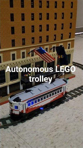 LEGO Autonomous Trolley Streetcar #legotrain #autonomousvehicles