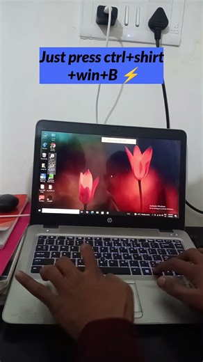 Laptop Display Black? One Shortcut Fix 😍 Ctrl+Shift+Win+B #laptop #windows