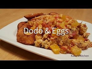 Dodo (Fried Plantains) and Fried Eggs