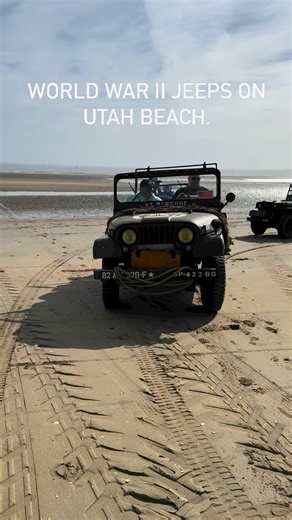 WWII Jeeps visiting Omaha Beach. #dday #NormandyTrip #WW2History #NormandyInvasion #DdayAnniversary #WW2Travel #NormandyBeaches #DdayLandings #WW2Normandy #NormandyTour #DdayMemorial #WW2Sites #NormandyHistory #Dday75 #WW2Traveler #NormandyBattlefields #DdayTour #WW2Remembrance #NormandyExperience #DdayHistory #omahabeach #dday79 #britishhero #britishveteran #WWIIBritishArmy #BandofBrothers #N4OH #walkamongheroes #greatestgeneration #dday80 | Walk Among Heroes