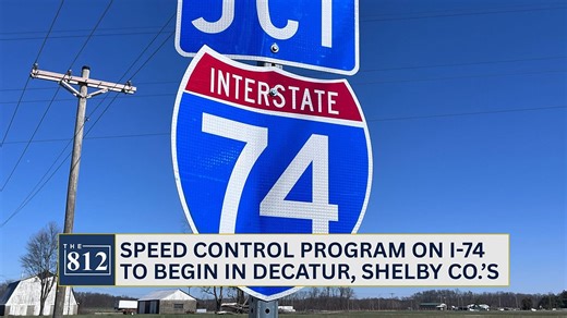 Speed enforcement program to begin on I-74 in Decatur, Shelby counties
