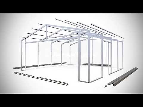 Versatube 20x20x8 Frontier DIY Steel Garage Kit