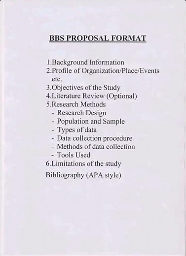 BBS 4th year project report guideline. #bbs4thyear