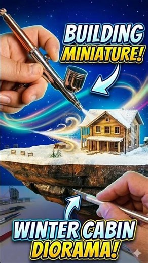 Winter Miniature Set | VFX Winter Cabin Diorama #shorts