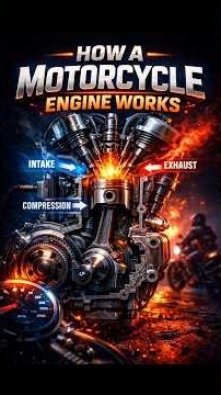 How a Motorcycle Engine Works | 4 Stroke Bike Engine Explained in 60 Seconds