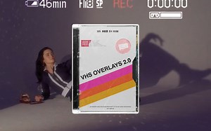 Video Milkshake 复古VHS录像带故障失真老式视频剪辑叠加包 VHS GLITCHES AND OVERLAYS PACK 2.0