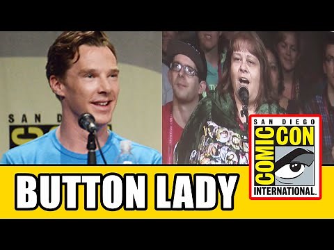 BENEDICT CUMBERBATCH Says "Button Lady" In Smaug Voice - Hobbit 3 Comic Con Panel