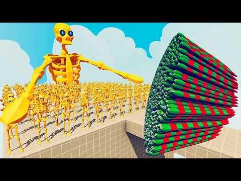 200x GOLDEN SKELETON + 1x GIANT vs EVERY GOD - Totally Accurate Battle Simulator TABS