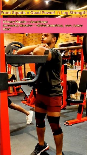 Perfect Front Squat Form | Front Squat Workout technique #shorts