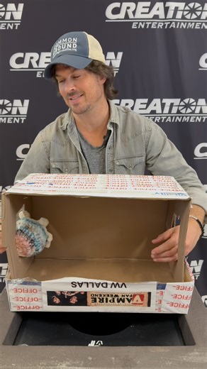 3.1K views · 29 reactions | “What’s in the Box?”: Turtle edition with the #TVDU cast - Leo Howard, Chris Brochu, Micah Joe Parker, Rick Cosnett, Chase Coleman, Kelly Hu, Karen David, Daniel Gillies, & Ian Somerhalder Come see the cast on our Vampire Fan Weekend Tour! Tickets: https://bit.ly/VampFanWeekend #thevampirediaries #theoriginals #legacies | Creation Entertainment | Facebook