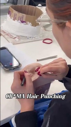 BTS at the academy as our students practise their hair punching skills #shorts #cbma #hairpunching